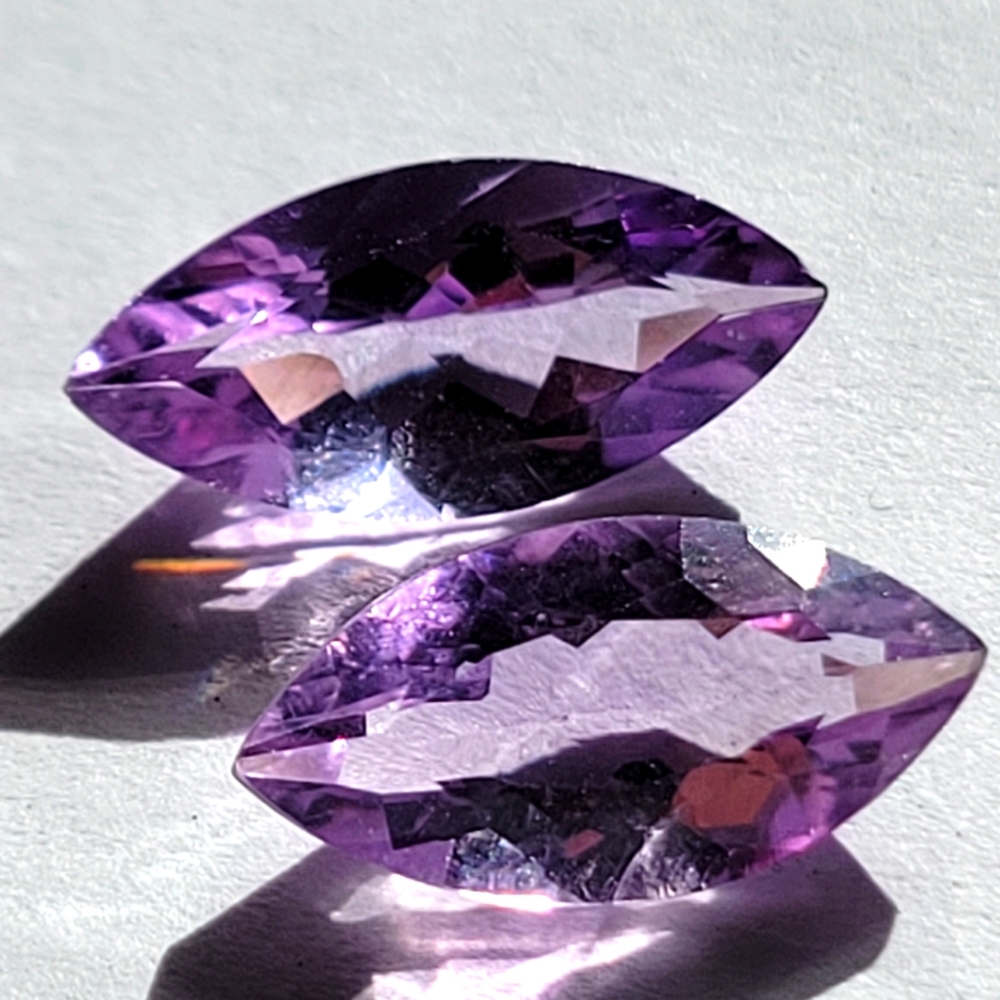 Pair of Rose de France Amethysts